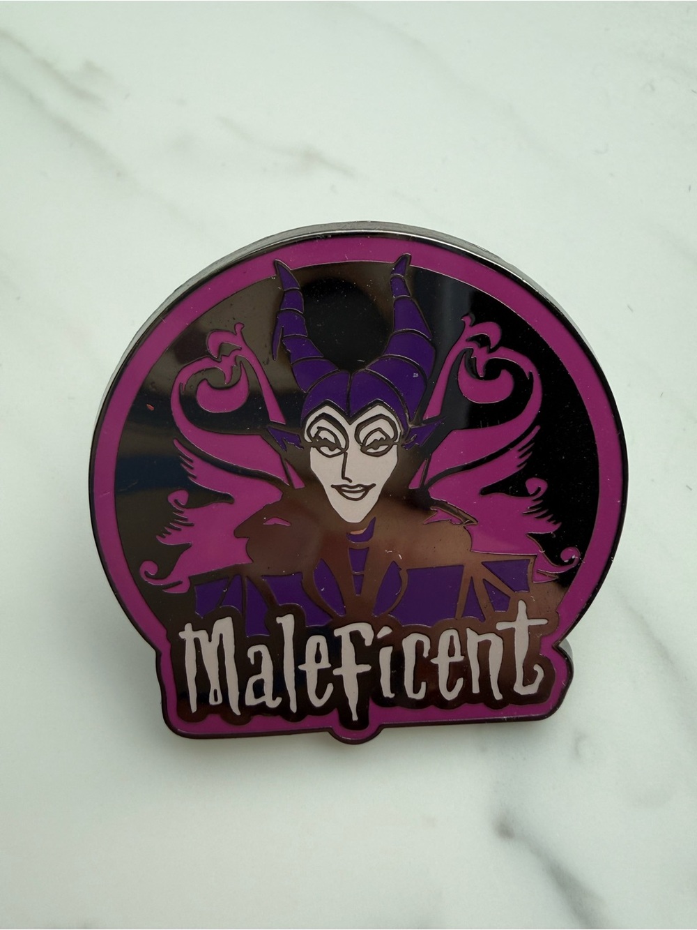 Disney Maleficent Movie Club Pin Purple Black Villain Collectible